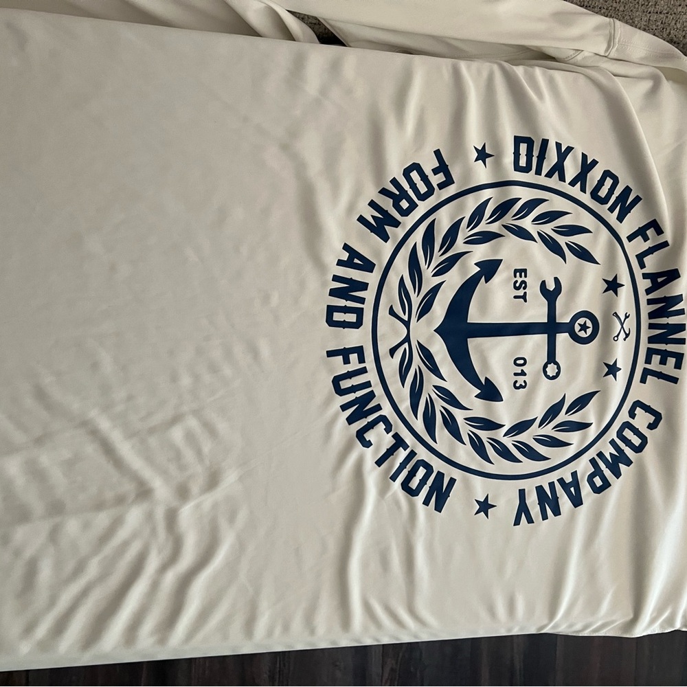 DIXXON Cream and Blue Anchor Tee